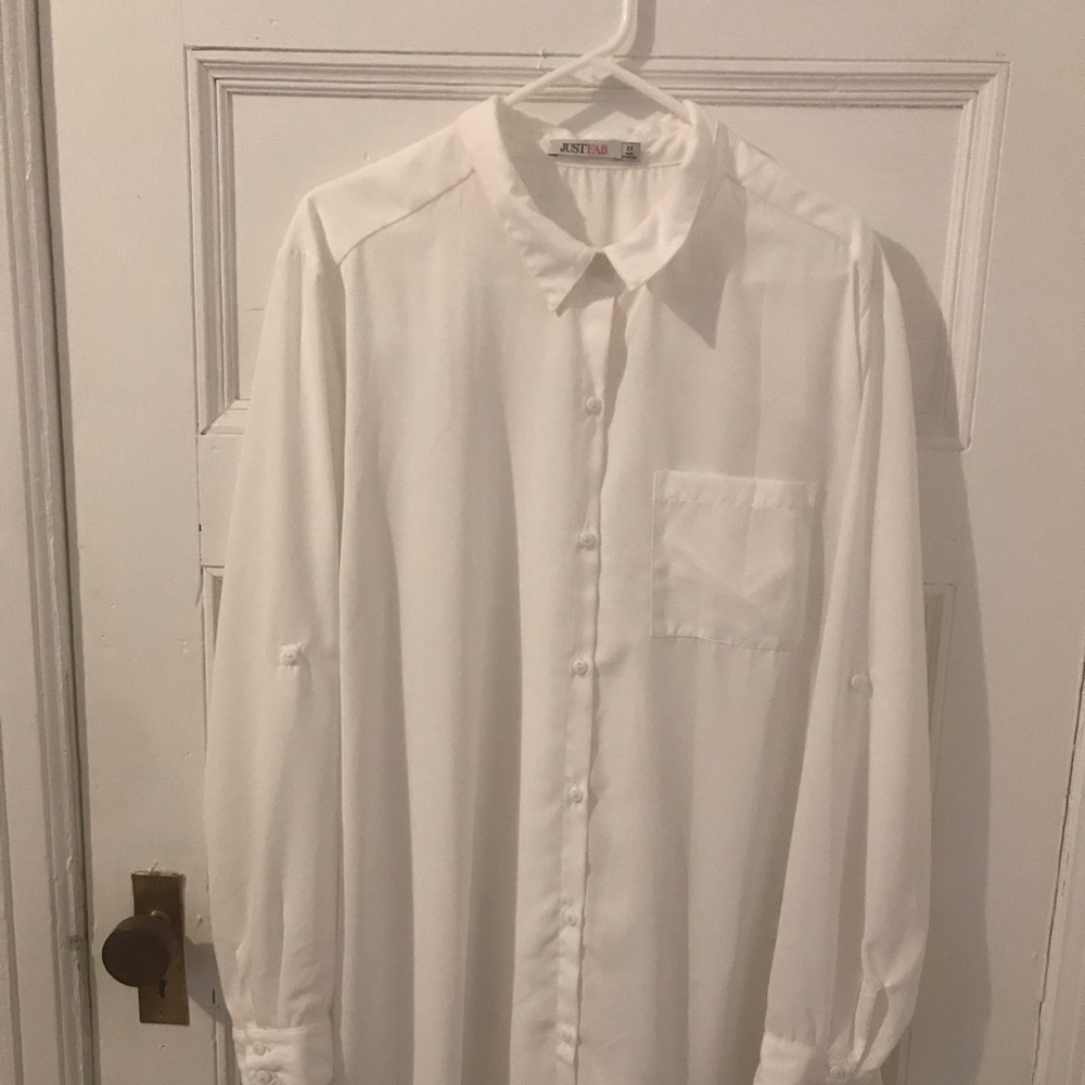 Old Navy white button down shirt